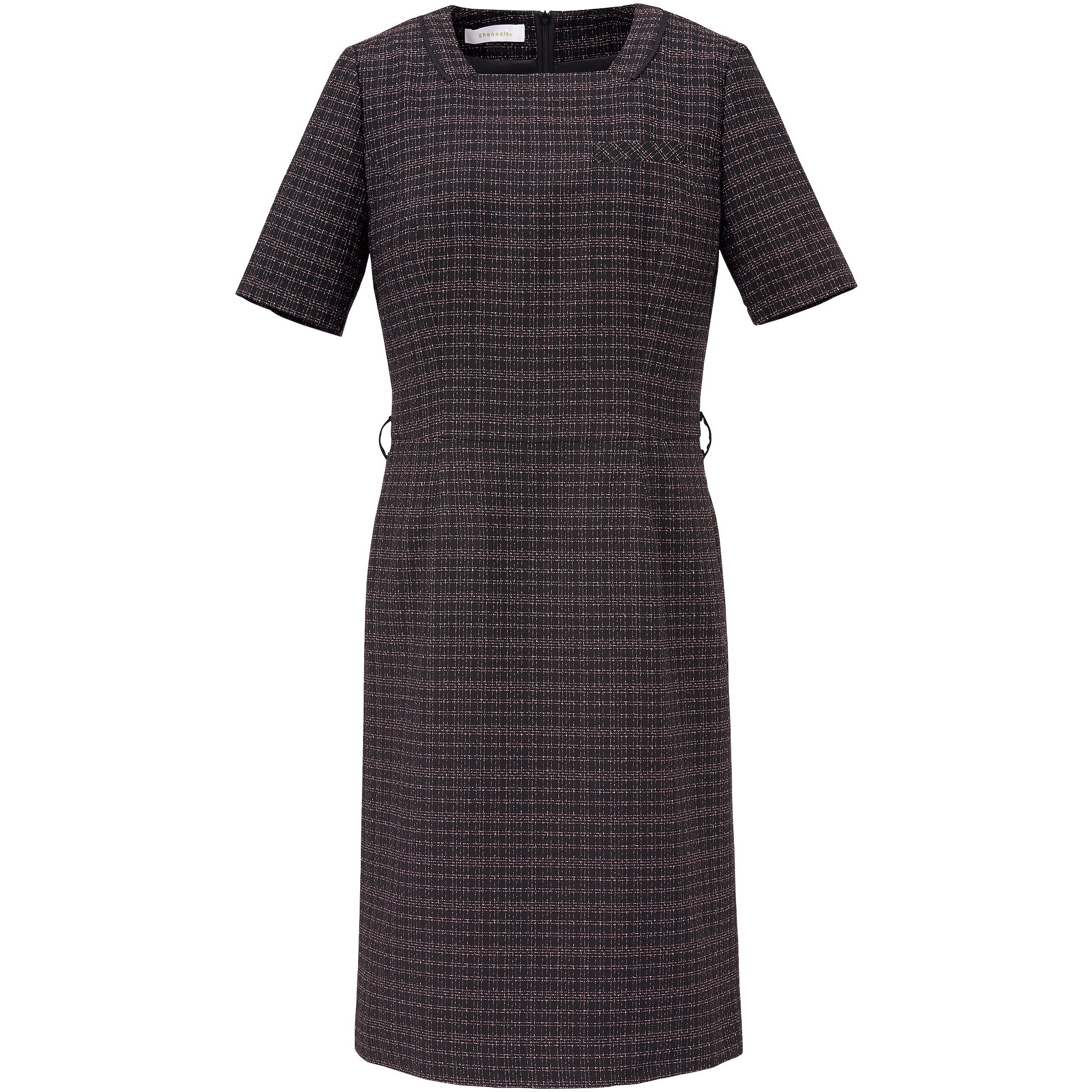 WN70W-3 ワンピース 神馬本店 ボルドーチェック色 13号サイズ  WN70W-3