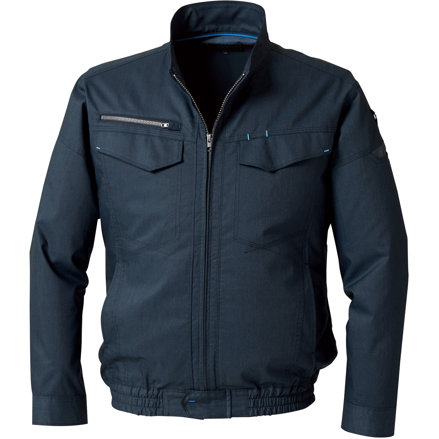 KU92200N70S3 空調服(R) 遮熱長袖ブルゾン (服のみ) 空調服 杢ネイビー色 サイズL  KU92200N70S3