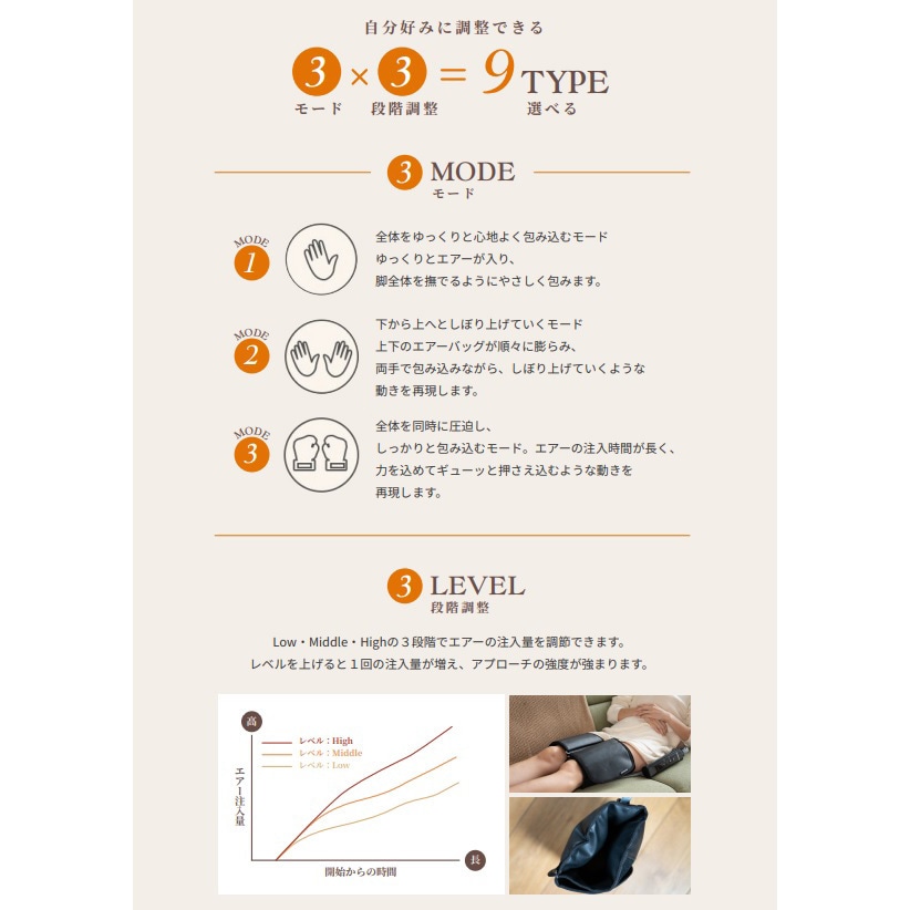 ACW-LC211BK ACRIVO フットマッサージャー 音光 ブラック色 ACW