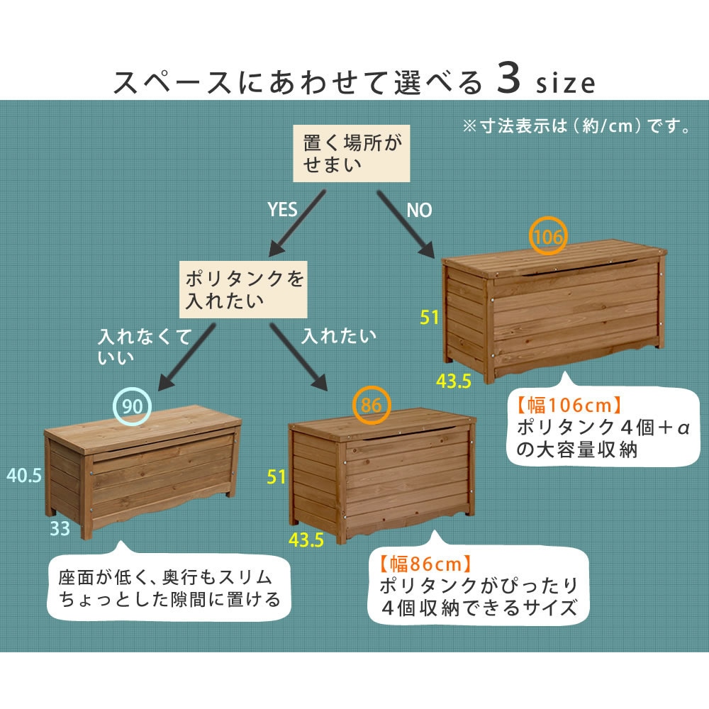 BB-W90 天然木製 コンパクトベンチボックス ストッカー 1台 住まい