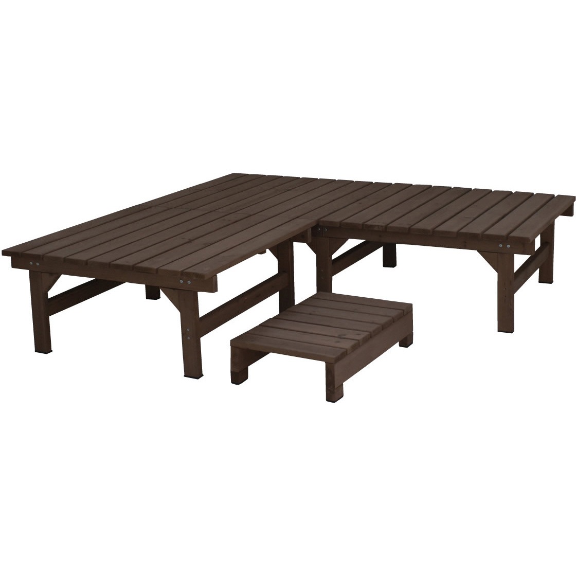 DE-17488-3PSET ユニット縁台ベンチ hiyori(ひより) 連結3点セット 1セット 住まいスタイル 【通販モノタロウ】