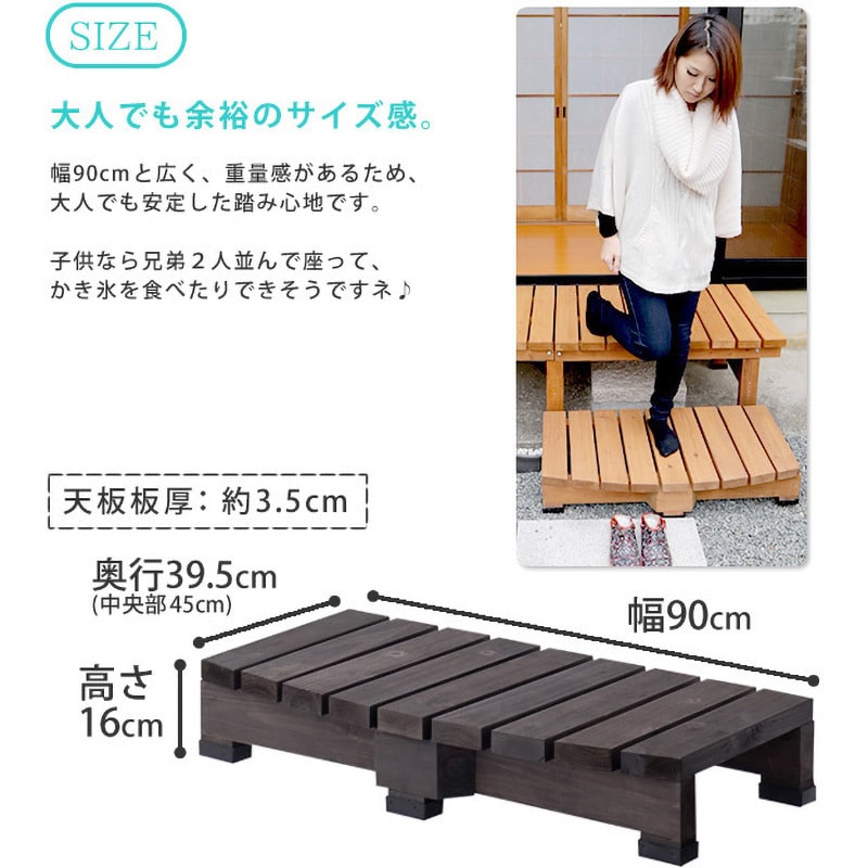 DES-90 デッキ縁台ステップ90 1台 住まいスタイル 【通販