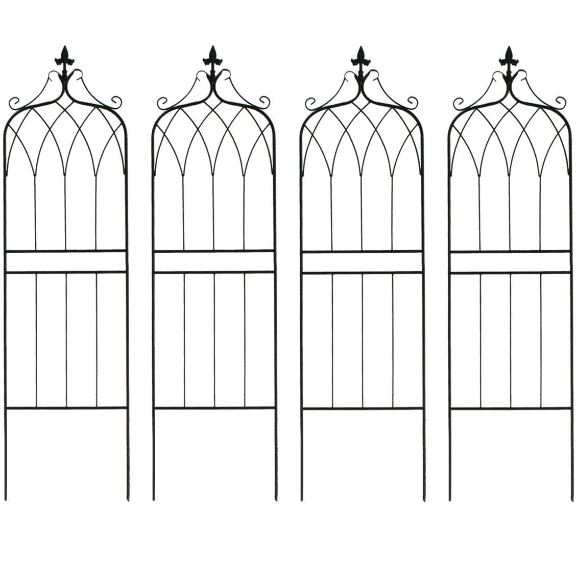 IF-DR028-4P アイアンフェンス148 ロータイプ drape(ドレープ) 住まいスタイル 1セット(4枚) IF-DR028-4P