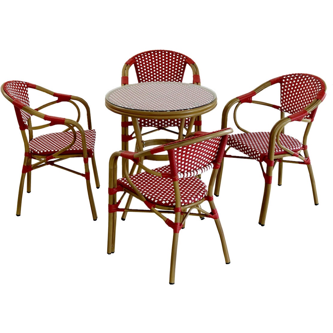 PLS-R70-5PSET ラウンドテーブル5点セット「プレジール」 1セット 住まいスタイル 【通販モノタロウ】