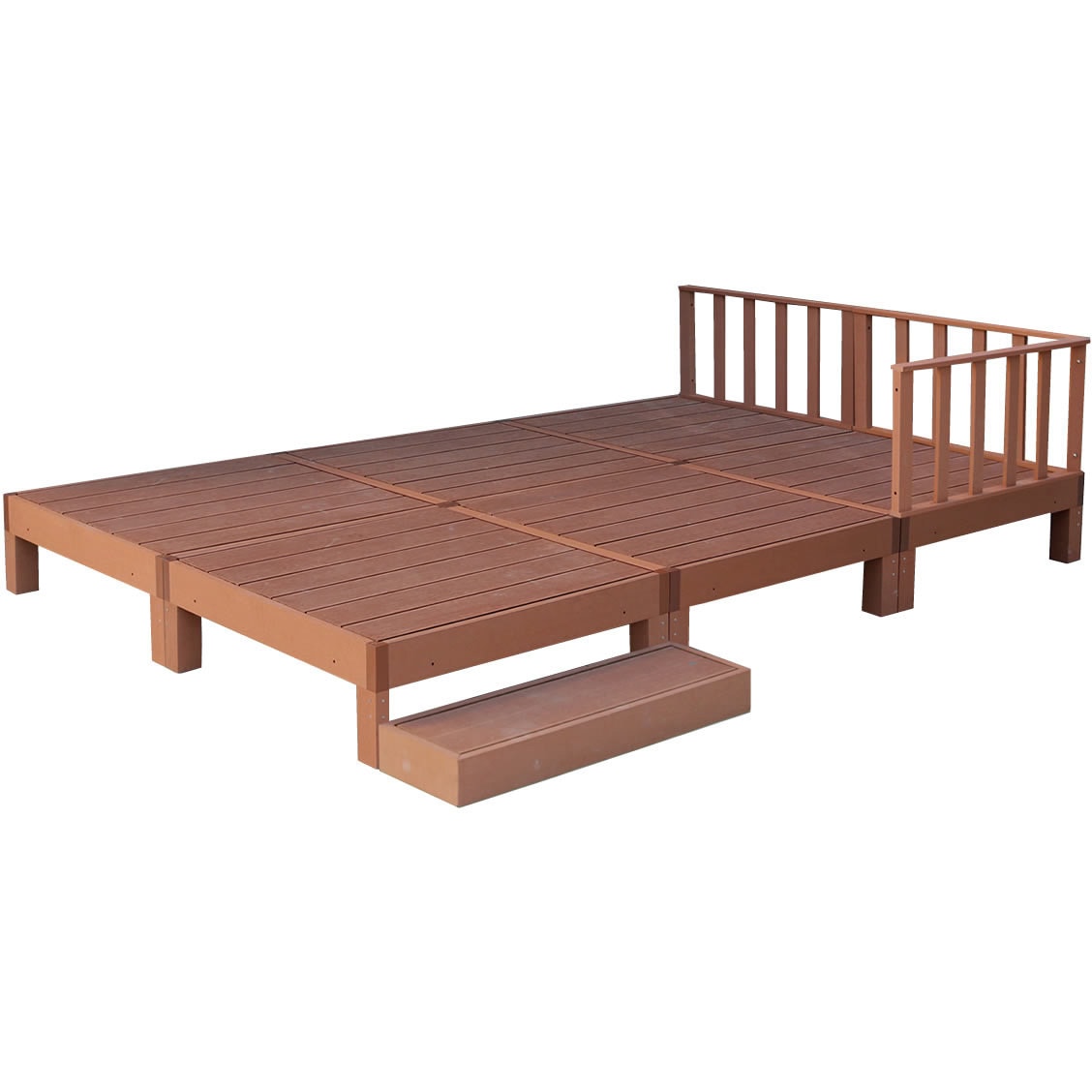 PWDE-6P-SFSET 人工木ウッドデッキ ecofeel(エコフィール) ステップ・フェンスセット 1セット(6台) 住まいスタイル 【通販モノタロウ】