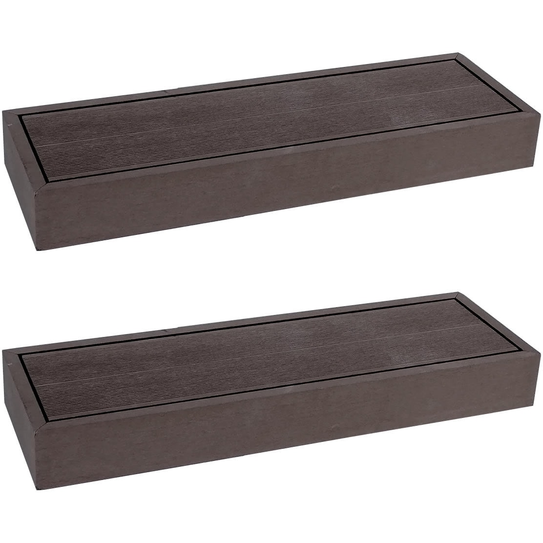 PWDE-STP90-2P 人工木ウッドデッキ ecofeel(エコフィール) ステップセット 1セット(2台) 住まいスタイル 【通販モノタロウ】