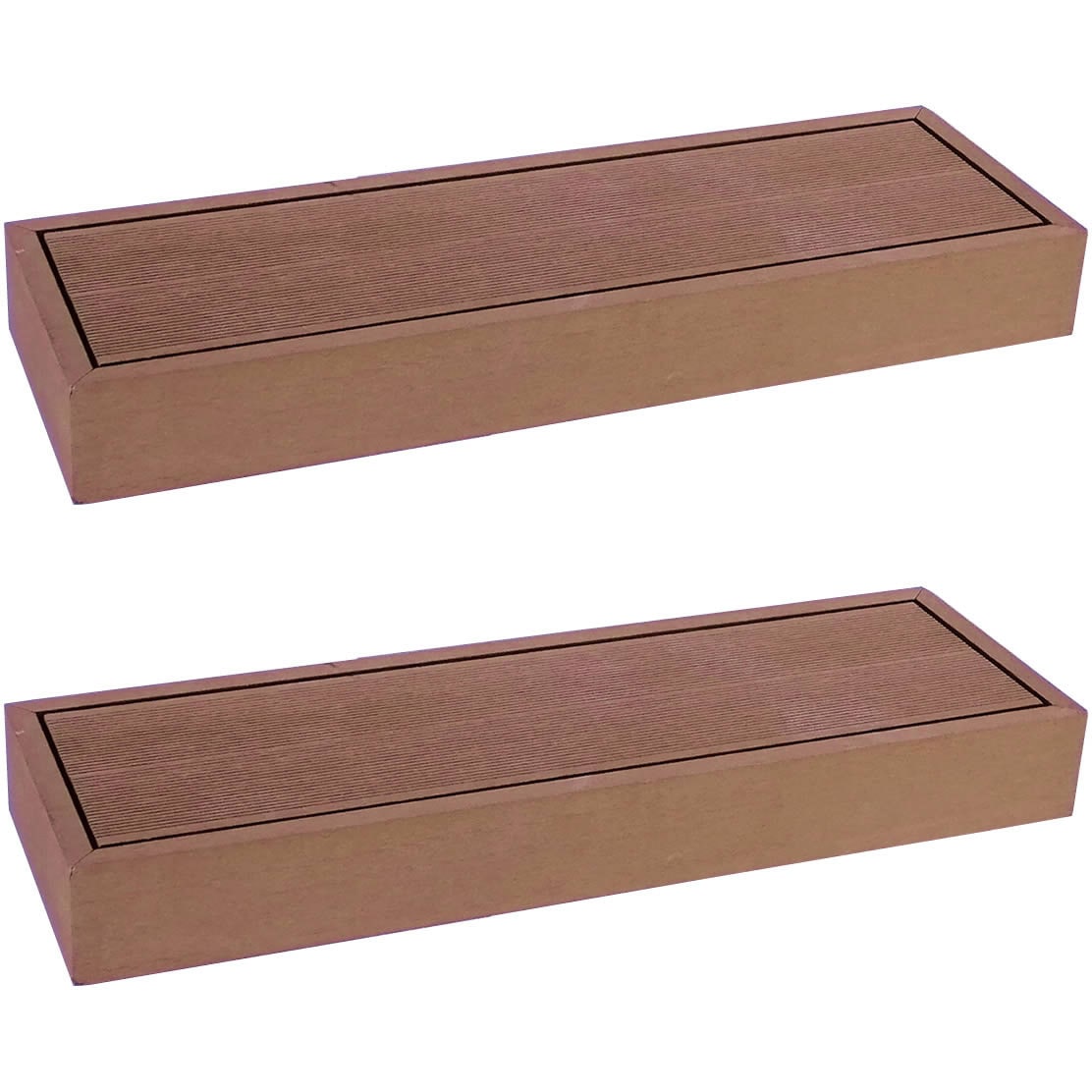 PWDE-STP90-2P 人工木ウッドデッキ ecofeel(エコフィール) ステップセット 1セット(2台) 住まいスタイル 【通販モノタロウ】