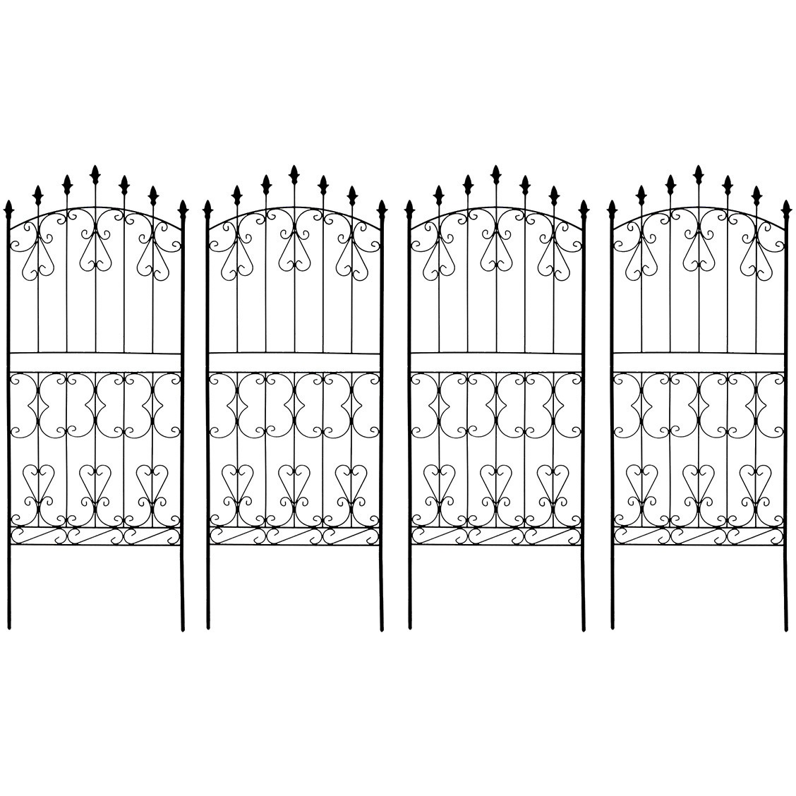 RS012L-4P アイアンローズフェンス150 ロータイプ 住まいスタイル 1個(4枚) RS012L-4P