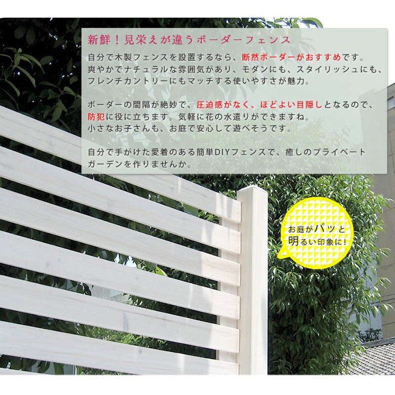 SFBF1000-4HB ボーダーフェンス スプレッド 平地4連結セット 1セット 住まいスタイル 【通販モノタロウ】