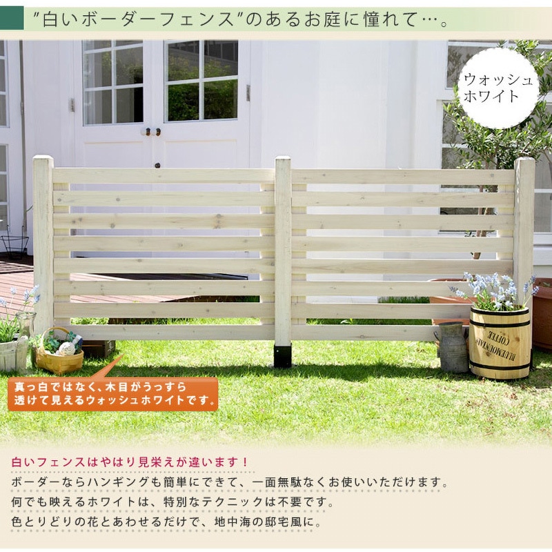 SFBF1000-4HB ボーダーフェンス スプレッド 平地4連結セット 1セット 住まいスタイル 【通販モノタロウ】