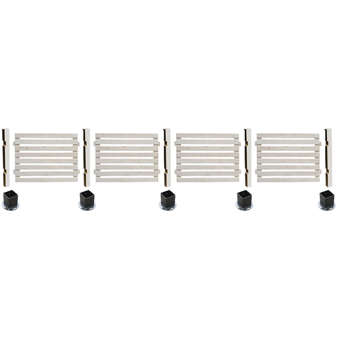 SFBF1000-4HB ボーダーフェンス スプレッド 平地4連結セット 1セット 住まいスタイル 【通販モノタロウ】ラティス/デッキ/オーニング