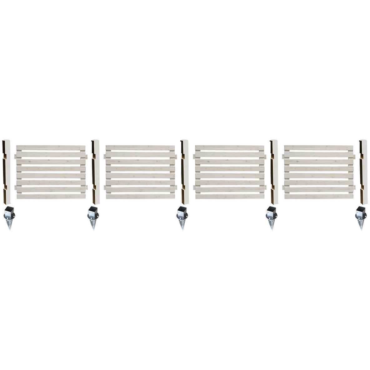 SFBF1000-4UB ボーダーフェンス スプレッド 土中4連結セット 1セット 住まいスタイル 【通販モノタロウ】