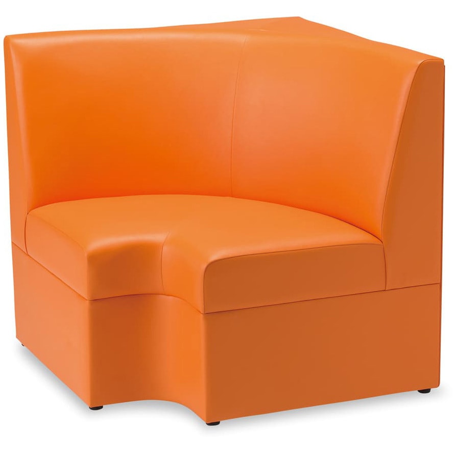 S3508-40VK ベンチソファ メロー ADAL(アダル) 張地オレンジ ico-24 幅800mm奥行800mm高さ800mm  S3508-40VK