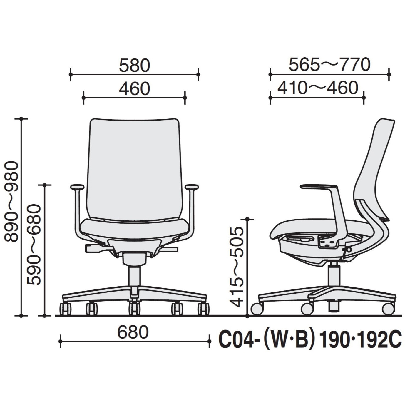 コクヨ ミトラ2 C04-B190CU-E19G9G1 L型肘 ランバーサポート無 背・座アッシュピンク 本体色（白） 樹脂脚(黒) ファブリックタイプ ウレタン脚 設置込 C04-B390MW-BKT6T61送料無料 | コクヨ Mitra 2通販 -