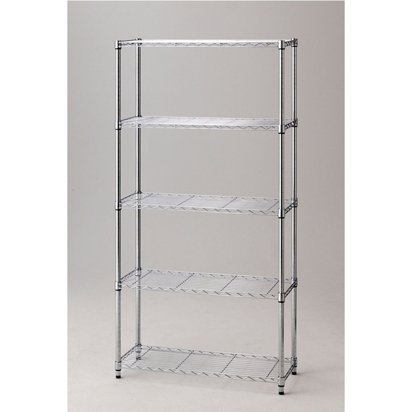 1531-1812 ワイヤーラック ローコスト D35cm アジャスタータイプ ストア・エキスプレス スチール 耐荷重70kg/段 外寸法907×357×1812mm