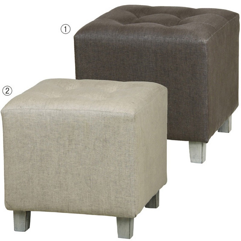 6919-233 布張りスツール ソファ 椅子 ストア・エキスプレス ファブリック ベージュ色 本体幅350mm奥行350mm高さ350mm  6919-233