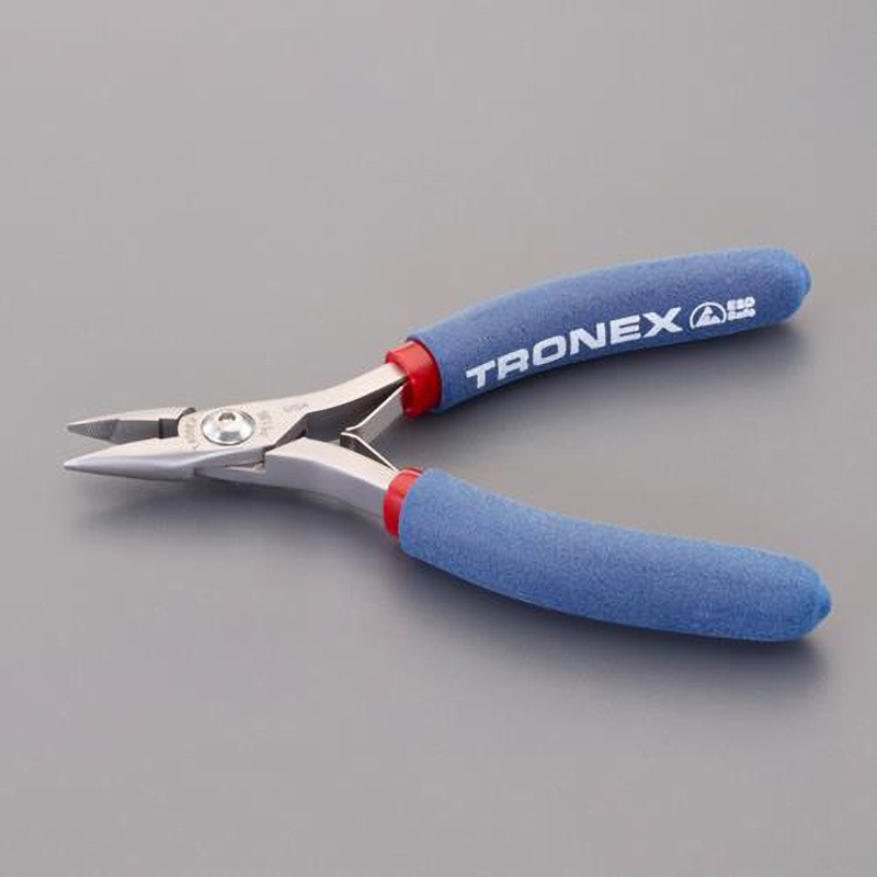 EA537T-13 精密プライヤー(ESD/半丸/バネ付) 1丁 エスコ 【通販モノタロウ】