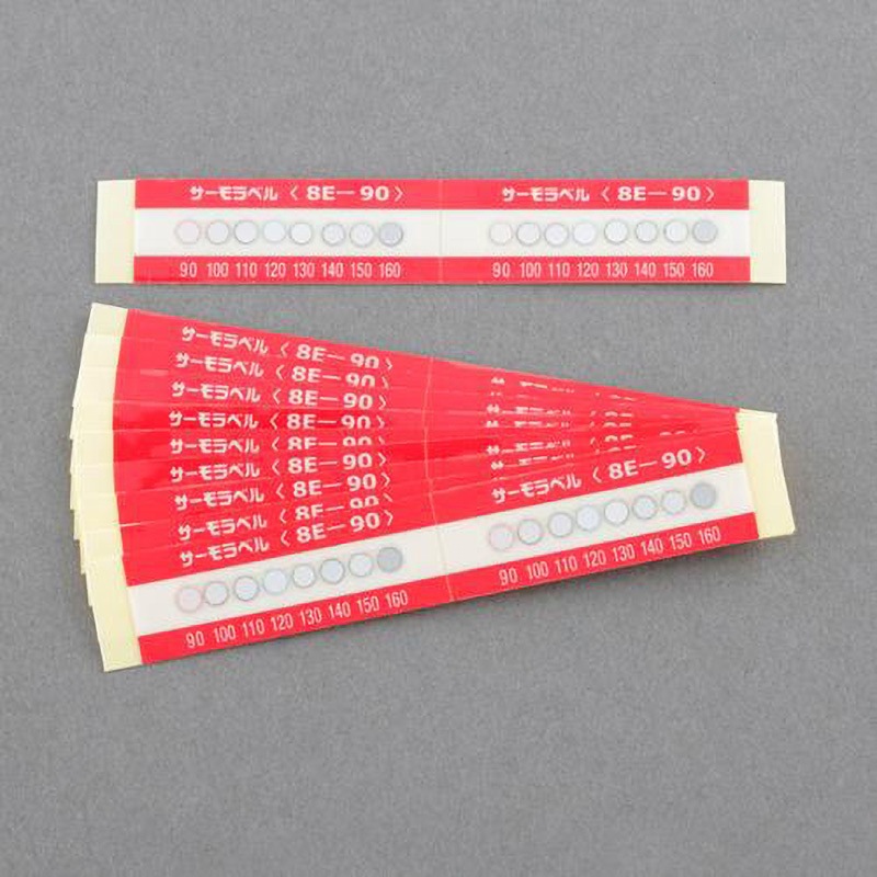 EA722ZE-90 90-160℃ 示温材(サーモラベル) エスコ 1箱(20枚) EA722ZE-90