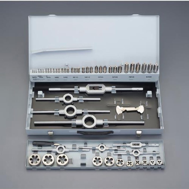 EA829VE-3 タップダイスセット(HSS/ISO) 1セット(54個) エスコ 【通販モノタロウ】