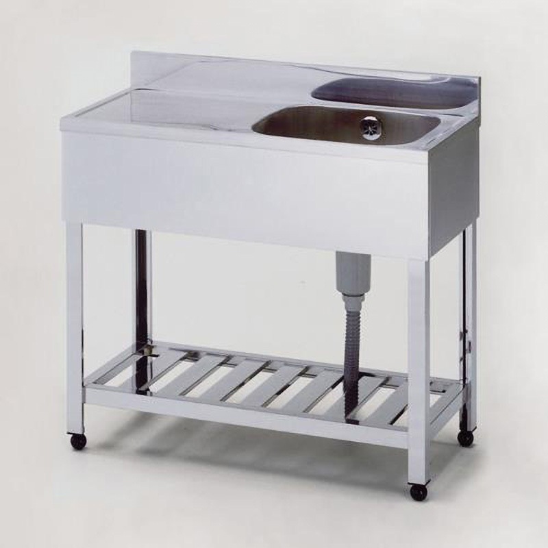 EA468EF-22R 一槽水切シンク(右水槽/SUS430 1台 エスコ 【通販モノタロウ】