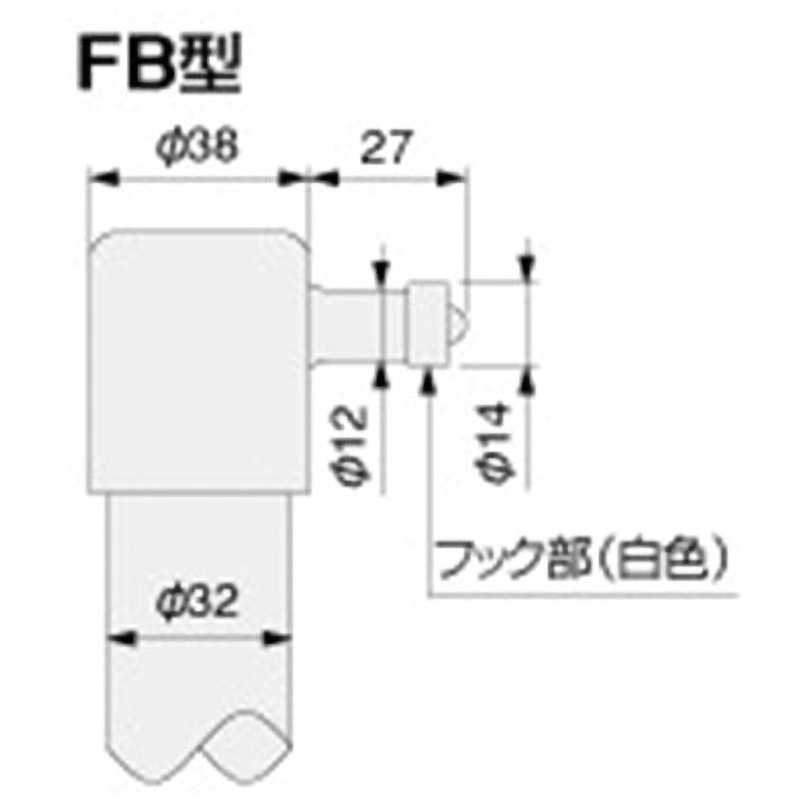 EA631BC-3 断路器操作用フック棒(プラスチック製) 1個 エスコ 【通販