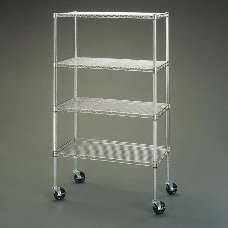 メタルラック(大口径ゴムキャスター付) エスコ スチールラック本体