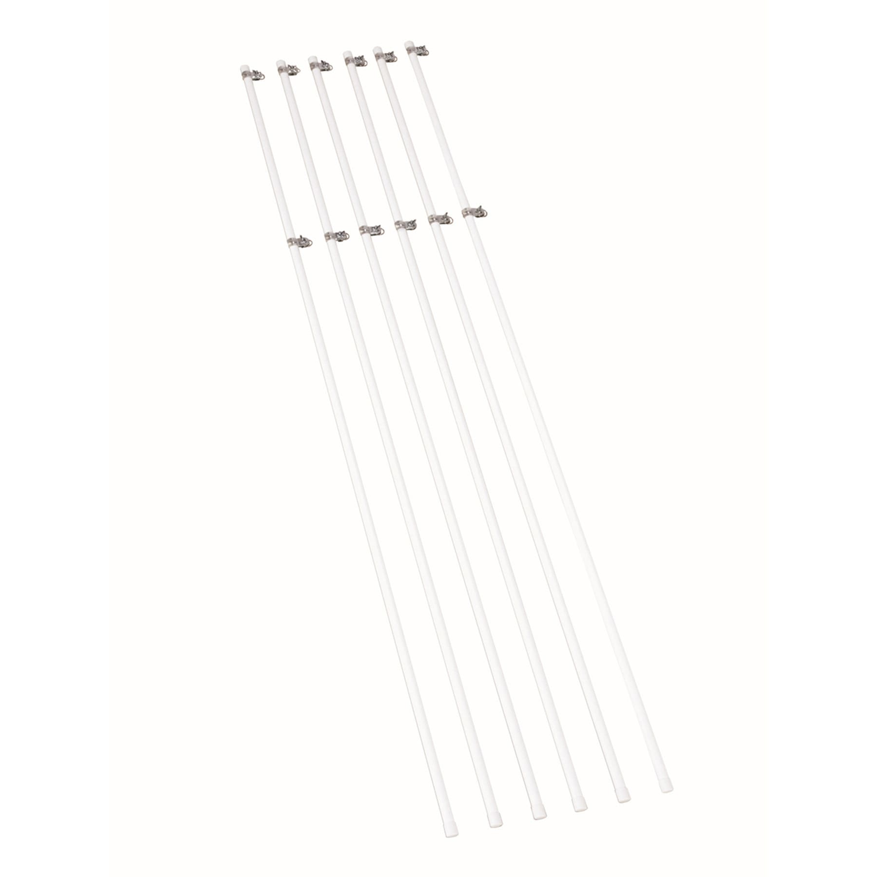 EKA943 旗竿 EVERNEW(エバニュー) 白色 Φ20mm高さ2000mm 1組(6本) EKA943