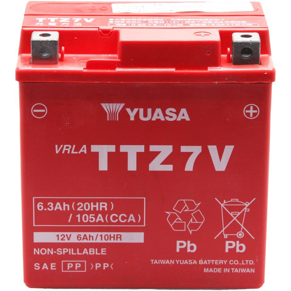 TTZ7V 12V高品質シールド・バイク用バッテリー(液入タイプ) 1個