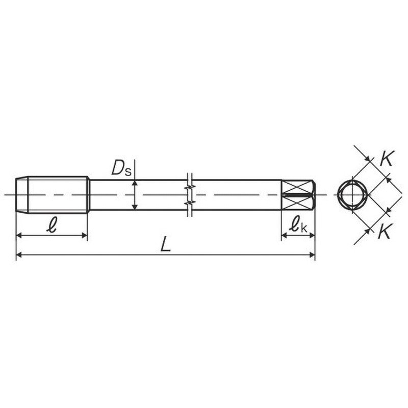 LS-PM-PF L100 1/8-28 管用タップ ロングシャンク 粉末ハイス 平行ねじ用 LS-PM-PF 1本 YAMAWA(ヤマワ/弥満和製作所) 【通販モノタロウ】
