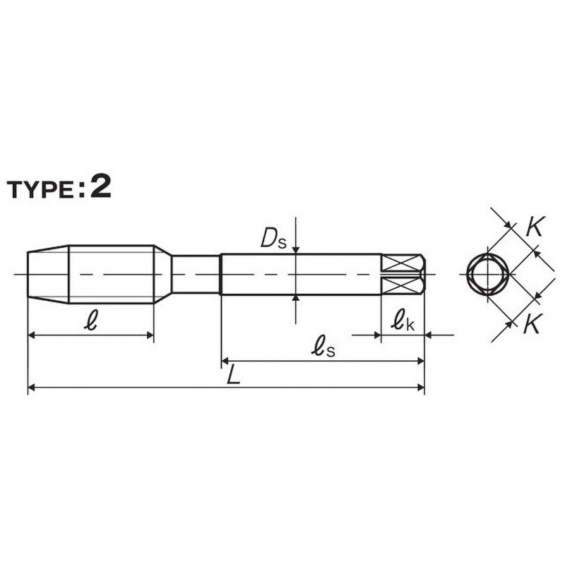 ヤマワ　難削材用ポイントタップ　ＰＭ−ＰＯ　Ｐ４　Ｍ１６Ｘ１．５ PM-PO-P4-M16X1.5 弥満和製作所 ヤマワ ロング難削材用ポイントタップ LS-PM-PO L100 P3