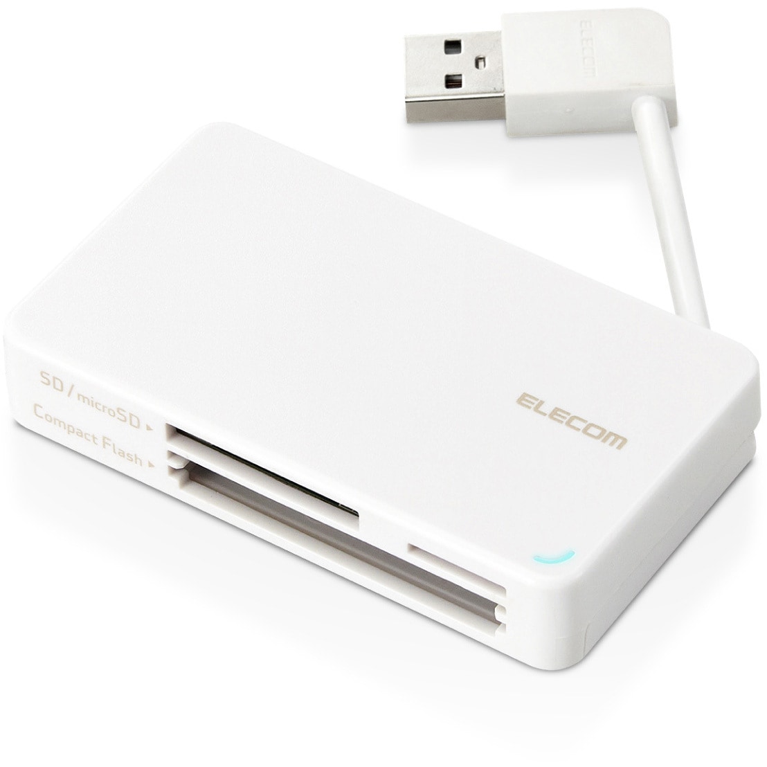 MR-K304WH カードリーダー USB2.0 ケーブル収納タイプ Windows11 Mac 1