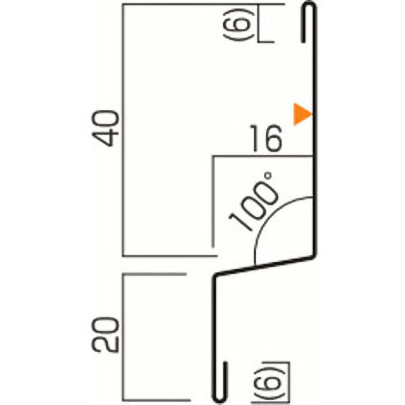 K-302 中間水切14 ヨネキン Z72K シックブラウン色 全長3030mm 1箱(20