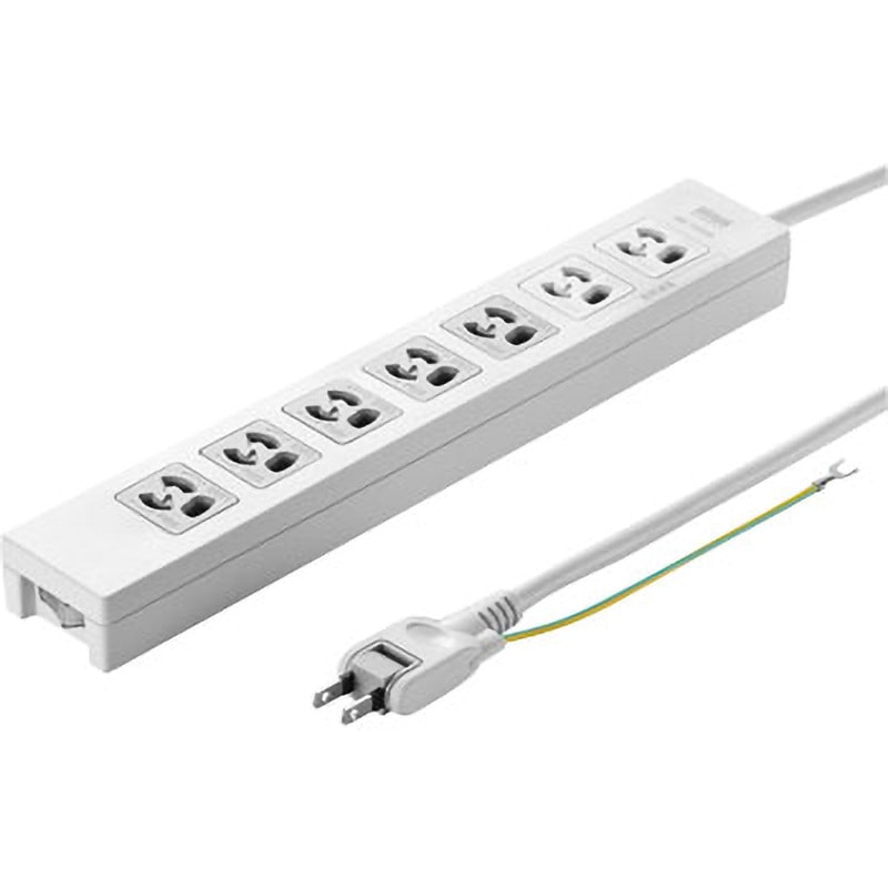 TAP-F37-3KSR 電源タップ サンワサプライ 7口 3P抜け止め 一括集中