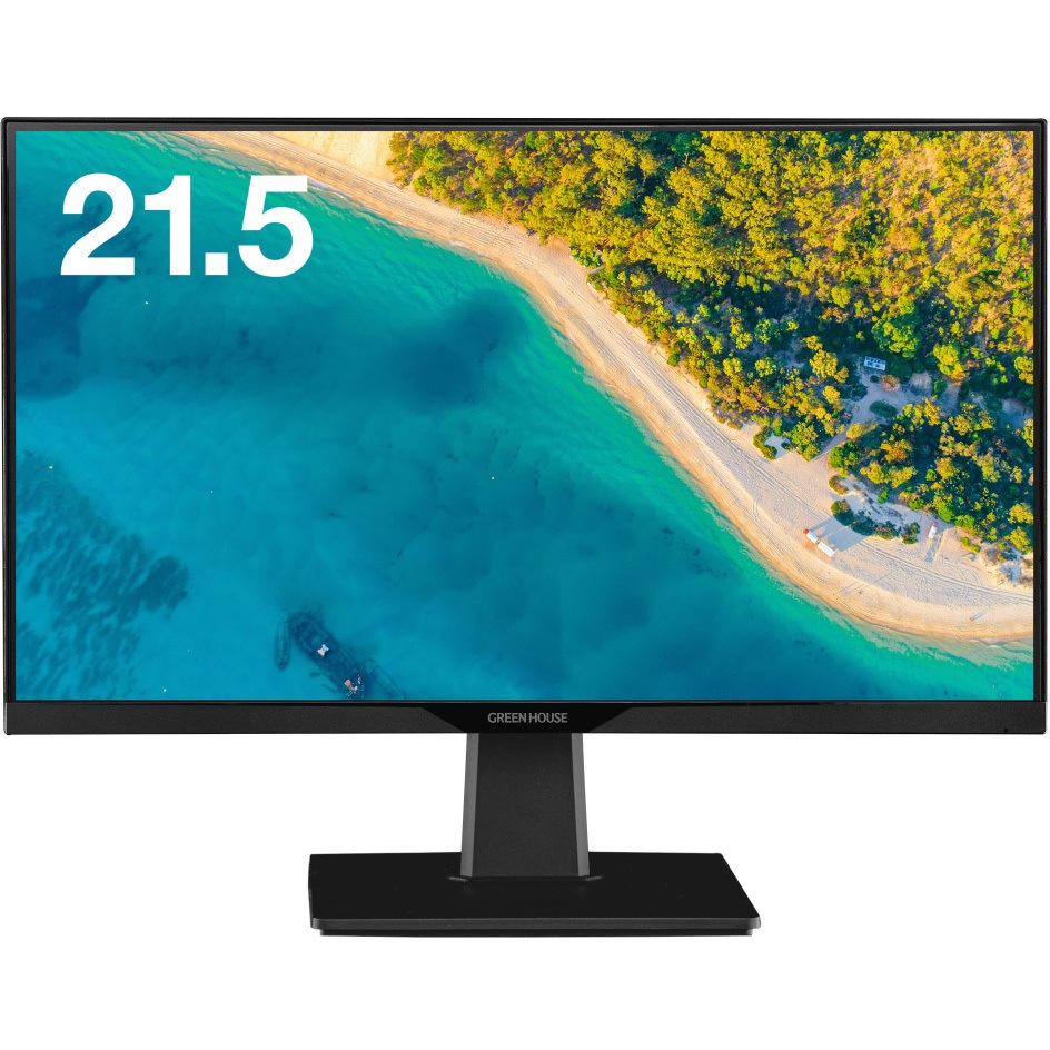 GH-LCW22P-BK 22型ワイド液晶ディスプレイ ブラック グリーンハウス 規格2K/FHD(Full-HD) 解像度1920×1080