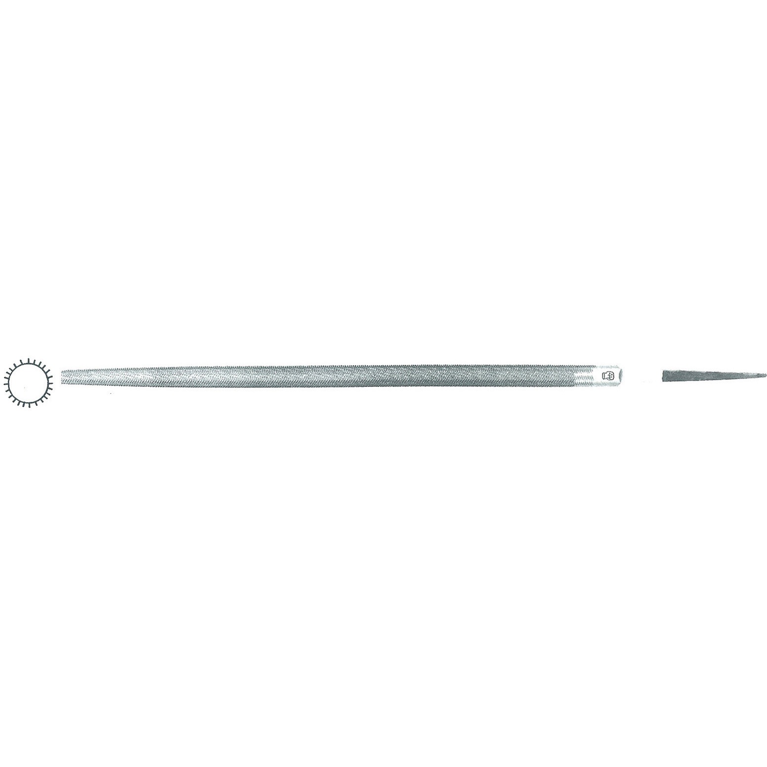 JMA15003 鉄工ヤスリ 丸 壺竹鈩 細目 長さ150mm 【通販モノタロウ】