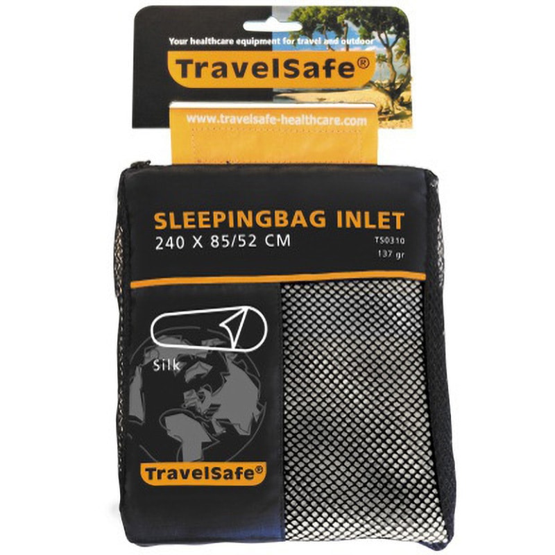 TS03100000 スリーピングバッグインレット シルク トラベルセーフ 寸法240×85/52cm 1個 TS03100000