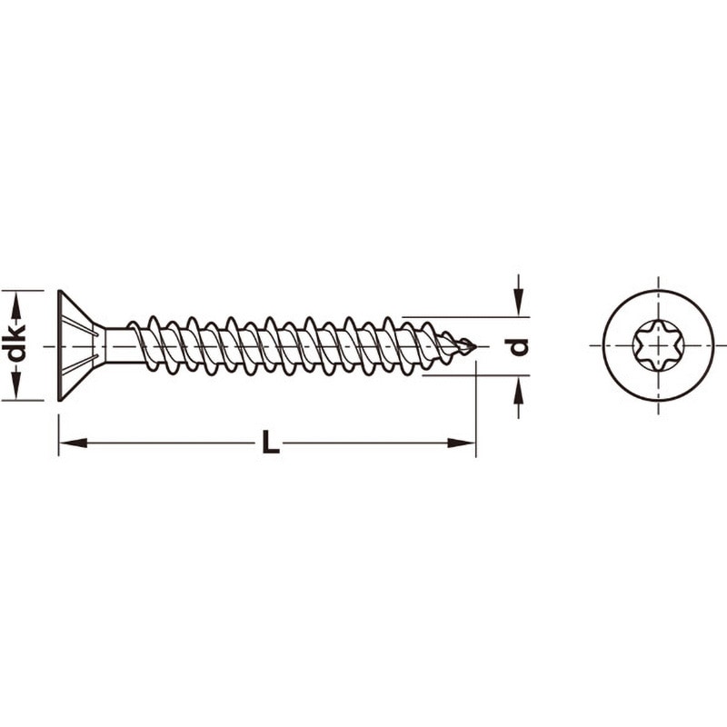 017.91.139 ホスパジェット トルクス 皿頭 全ネジ 亜鉛メッキ