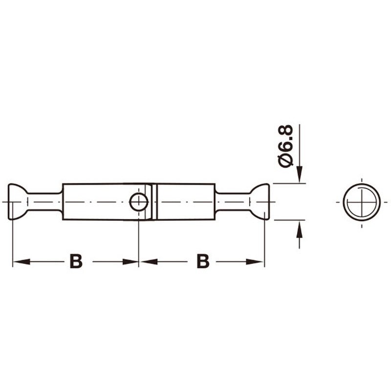 262.12.939 マイタージョイントコネクター 両面取付用 ダブルエンドボルト 1セット(100個) ハーフェレ 【通販モノタロウ】