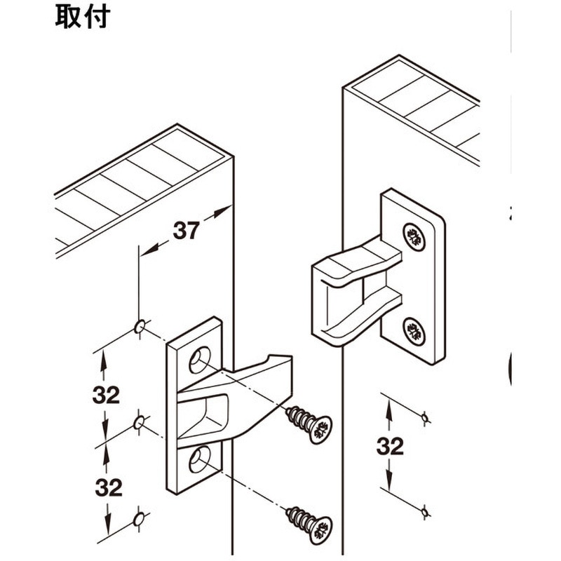 262.50.368 ケクプッシュイン AS フレームパーツ 下地枠にネジ止め 1