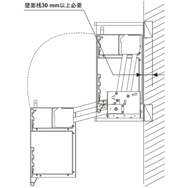 504.63.701 昇降式吊戸棚 リフトシステム ハーフェレ 耐荷重15kg
