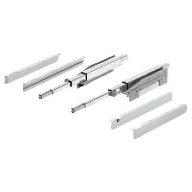 505.70.220 引出しテーブル金具 TopFle× 耐荷重 30kg 前板固定 1セット ハーフェレ 【通販モノタロウ】