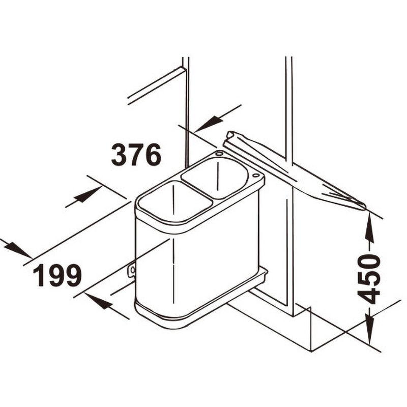 502.62.729 2分別ダストボックス Hailo Duo 1個 ハーフェレ 【通販モノタロウ】 15,826円