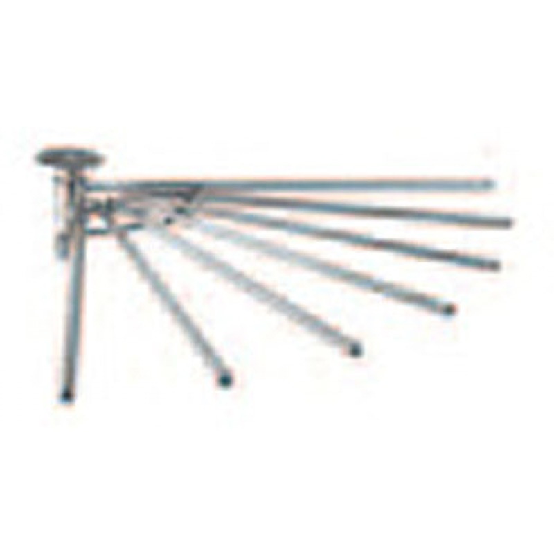 805.46.201 スラックスハンガースライドスラックス 7本用 幅430mm ハーフェレ クロームメッキ 滑り止めレール付き仕様 16,086円