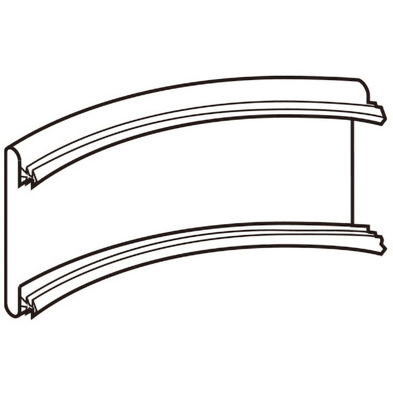 409.54.301 シーリングプロファイル 扉目地代カバー用 ハーフェレ 溝2.5mmへの押し込み取付け用 長さ5000mm