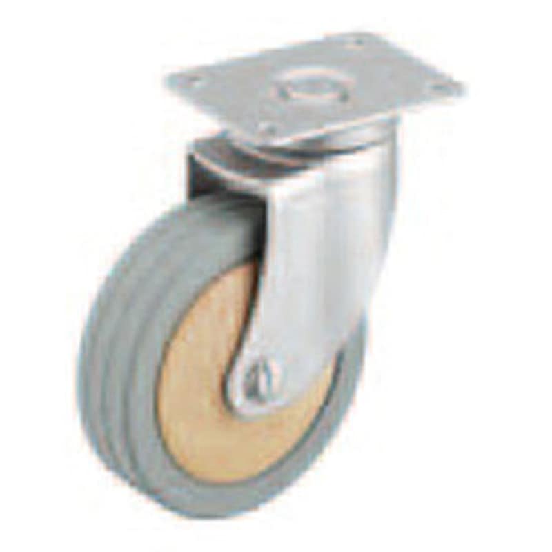 661.46.301 家具用デザインキャスター 旋回タイプブレーキなし ハーフェレ ブナ車輪 許容荷重55daN 寸法65×50mm