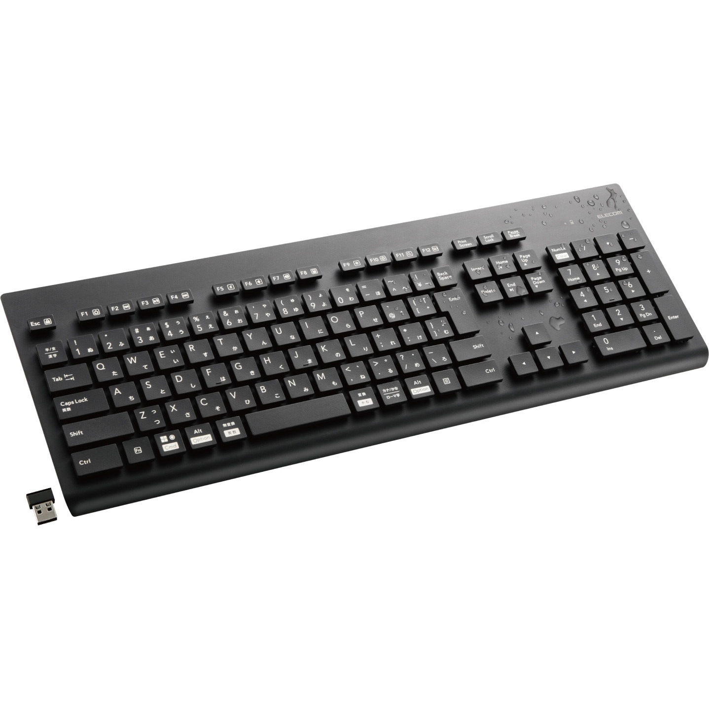 TK-WS02DMKBK キーボード 無線2.4GHz メンブレン式 テンキー付き