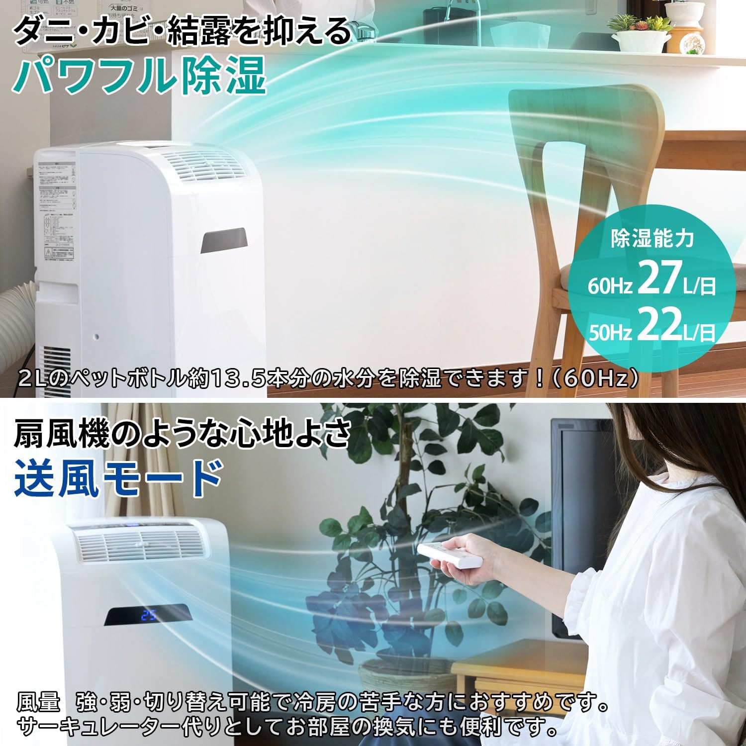 MAC-22CH 移動式エアコン(冷暖房兼用) キャスター付き ナカトミ 電源(V