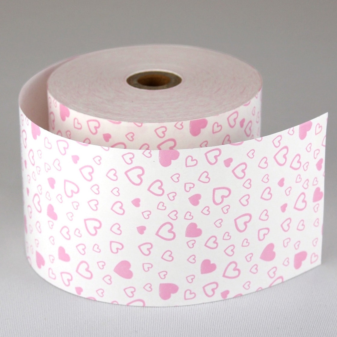 230-05345000 ファンシーレジ用紙 58mm幅 ハート ピンク 小林 感熱紙