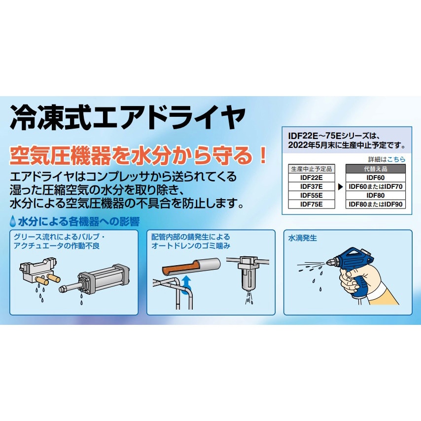IDF60-30 IDF60-90 - 冷凍式エアドライヤ 1個 SMC 【通販モノタロウ】
