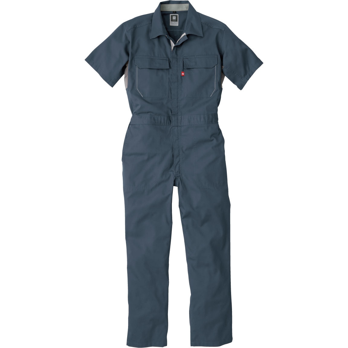 S-21 T/C半袖ツナギ ROUND ONI スチール色 サイズS着丈46cm  S-21